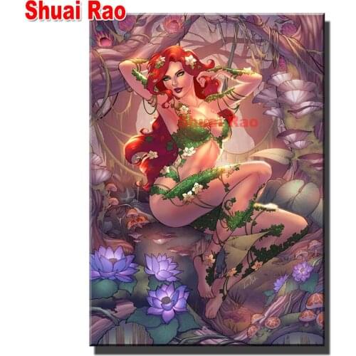 5d diy diamond embroidery Abstract Tree vine Sexy Woman full square round drill diamond painting mosaic kit Diamond Mosaic wall