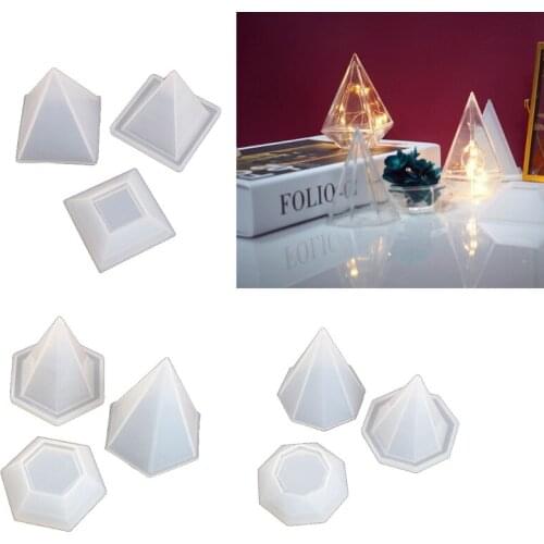 Diamond Box Resin Mold with Lids Storage Silicone Resin Casting Molds Art Crafts F3MD