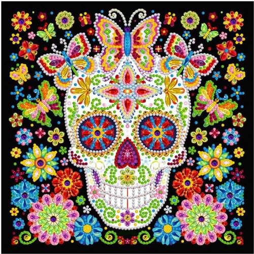 DIY Luminous Special shaped Diamond Painting Skull 5D Crystal Lighting Diamond Embroidery Cross-Stitch Kits Home Decor