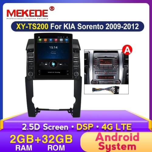 MEKEDE for Kia Sorento 2009 2010 2011 2012 Car Radio Multimedia video player GPS No 2din 2 din Android 2GB+32GB DSP 4G LTE 2.5D