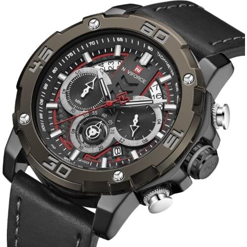 NAVIFORCE Top Brand Mens Big Dial Watches Luxury Date Quartz Waterproof Chronograph Male Wrist Watches Relogio Masculino 2021
