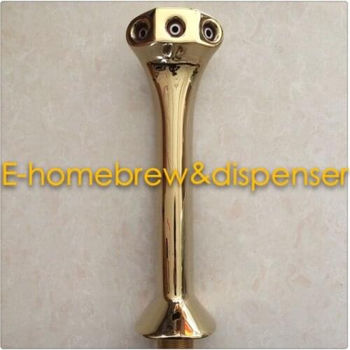 Cobra design brass material three way PVD plated beer tower with cooling lines