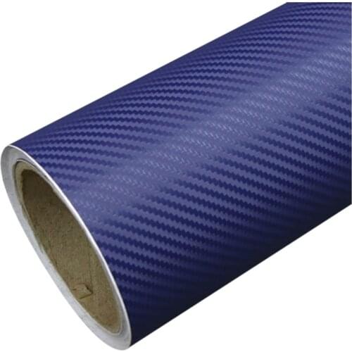 DIY 30x127 3D Carbon Fiber Decal Vinyl Film Wrap Roll Adhesive Car Sticker Sheet blue