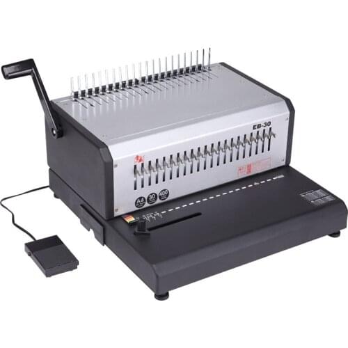 Electric dual-use 21 hole apron medium-sized commercial binding machine 10 hole clip strip punch binding machine
