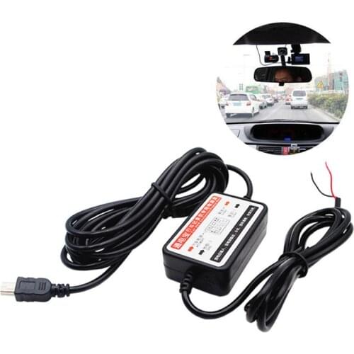 Kit de cableado para coche, Mini cargador USB DC de 12V-24V a 5V, cámara de salpicadero, videocámara DVR