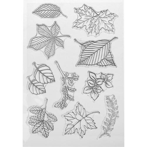 Leaf Silicone Clear Seal Stamp DIY Scrapbooking Embossing Photo Album Decorative Paper Card Craft Art Handmade Gift