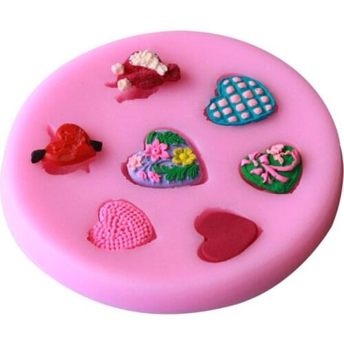 Love Heart Fondant Cake Mold Chocolate Silicone Pastry Mould Pudding Candy Ice Cube Soap Molds Baking Cake Decoration Tools New