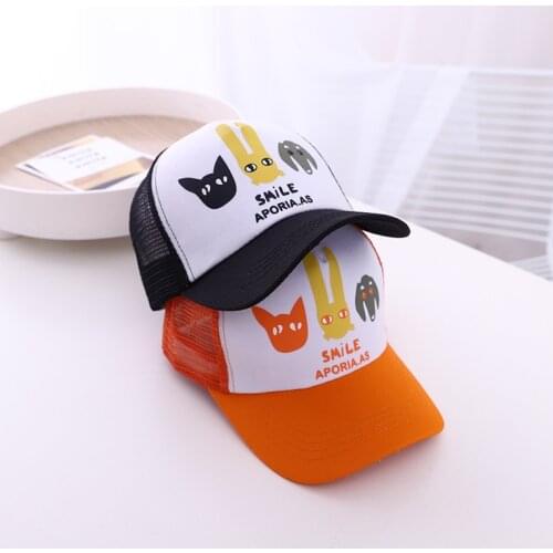 Cute Cartoon Kids Mesh Visor Peaked Baseball Sun Hat Cap Outdoor Breathable Summer Children Hat for Boys Girls 2-7 Years Old