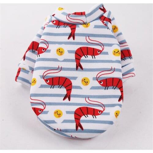 Fashion Dog Clothes Cotton Cartoon Print Pet Clothing Puppy Hoodies Jacket Coat Small Medium Dogs French Bulldog Outfit XS-2XL