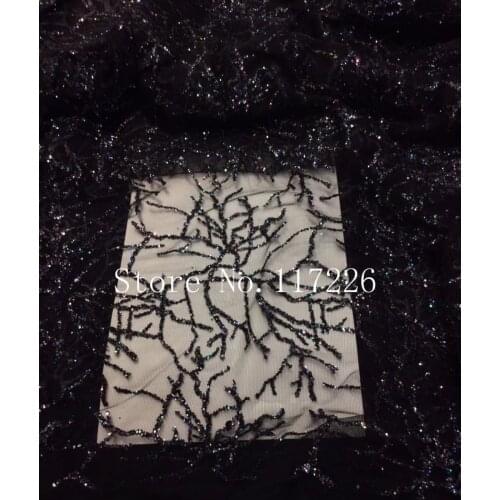 Latest nigerian laces with glitter JRB-52630 african cord lace african french lace fabric with glitter