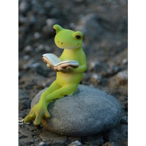 NEW Cute Animal Resin Frog Baby Creative Figurines Crafts Teraryum Fairy Garden Miniatures Mini Home Decoration Accessories