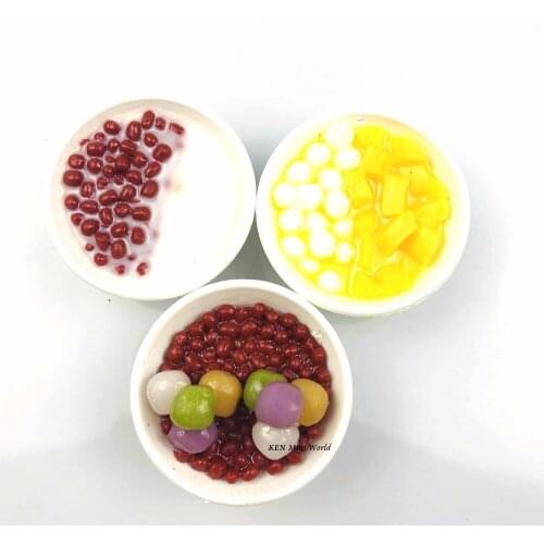 New 3PCS/Lot 1/6 Scale Miniature Chinese Dessert Pretend Food for Blyth Doll House Decor
