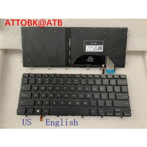 Original English laptop keyboard for DELL XPS 15 9550 9560 9570 15-7558 7568 P56F Precision 5510 M5510 US layout Backlit