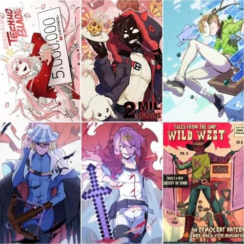 Anime Posters Canvas Painting Anime Dream Smp Retro Poster Wall Poster Wall Art Picture Photos for Childrens Room Decoration