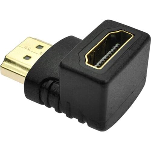 90 Degree Right Angle Gold plated HDMI Adapter A type Male to Female for 1080p TV HDTV New Arrival