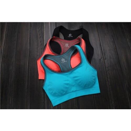 Professional Women Fitness Sports Anti-vibration Bra Spring Summer Sports Bra Push Up Padded Running Bra Thin Tank Vest Top