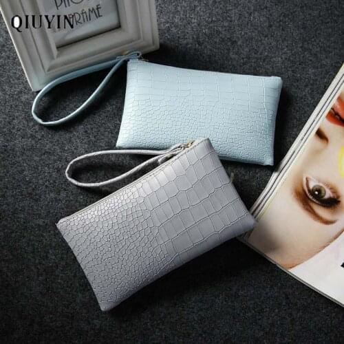 Qinyin Designer Wallet Money Slim/coin/thin/short Purse Card Holder Hand Bag Woman Clutch Bag Leather Purse Decorative Pattern