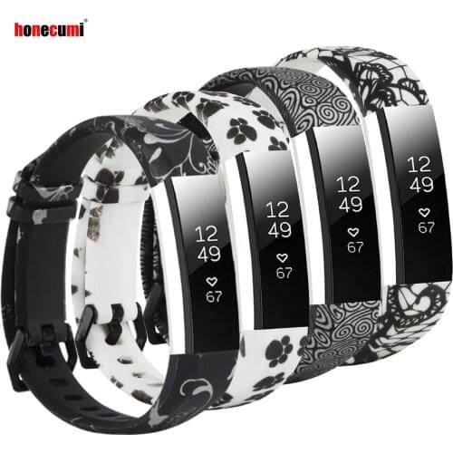 Honecumi For Fitbit Alta HR Band Various Patterns Wrist Strap for Fit bit Alta Replacement Watch Bands for Hr Alta Bracelet 4PCS