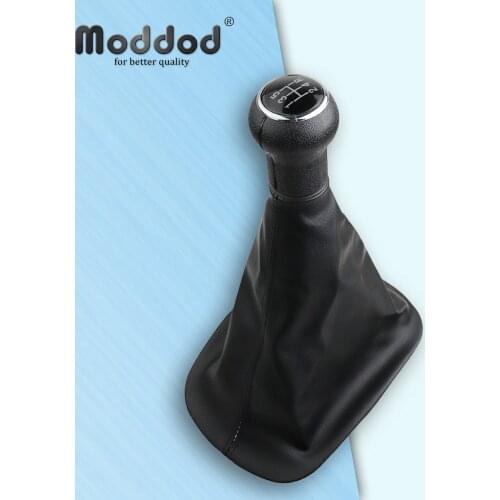 5 6 speed Car Manual Gear Shift Knob For VW PASSAT B5 B5.5 B6 B7 CC 3C Golf 7 Bora with Gaitor Leather Boot Cover Stick Lever
