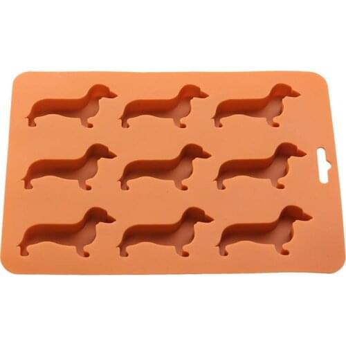 Dachshund Dog Shaped Silicone Ice Cube Molds And Tray Baking Tool