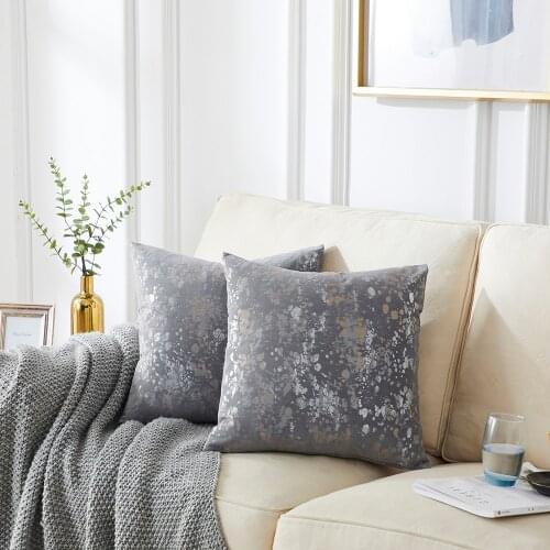 Blue Velvet Cushion Covers 45x45 for Sofa Bed Home Decor Throw Pillow Covers Cases for Couch Living Room Farmhouse Pillowcases