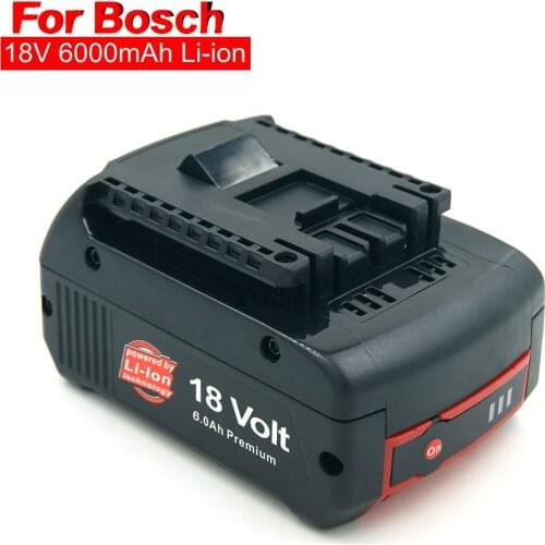 Power Tools Replacement Batteries 18V 6.0Ah Li-ion for Bosch Rechargeable Battery BAT609 BAT610G BAT618 BAT620 BAT622 2607336092