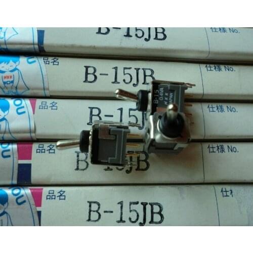 [VK]Original NKK button switch B-15JB B-15 iron handle toggle rebound belt frame is directly inserted 28VDC 0.4VA 100M series
