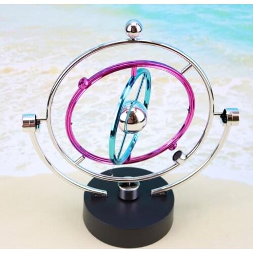 1Pc Color Celestial Orbital Perpetual Motion Instrument Armillary Sphere Table Decor Kinetic Orbital Revolving Gadget