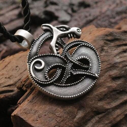 10pcs Viking retro Wolf Fenrir norse mythology Pendant celt wolf jewelry men necklace Supernatural Jewelry Wolf Talisman charm