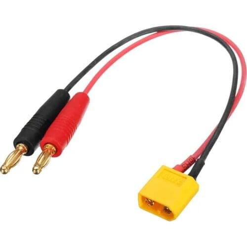 14AWG 4mm XT60 Connector to Banana Plug Battery Connectors Charger Cable 20cm