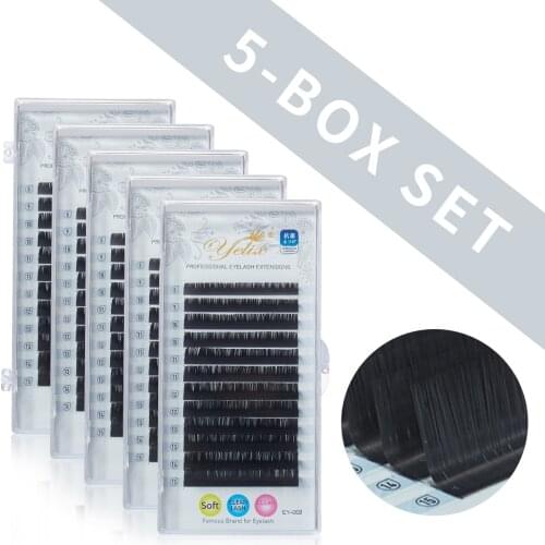 5pcs L Curl Lash Extension 8-15mm MIX Eyelashes 20mm Mink Lashes Wholesale Eye Lash Trays Luxury Makeup Lash Vendors Stickers