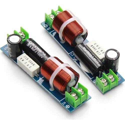 60-120W Car Midrange Crossover Speaker 1 Way Mediant Mid Frequency Divider for 2-6.5 Inch Speaker Filter 2PCS