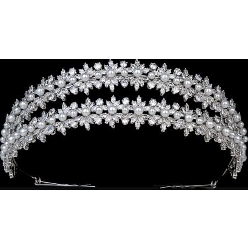Tiaras and Crown HADIYANA Romantic Haar Sieraden Wedding Hair Accessories Party Hair Jewelry BC5834 Accesorios para el cabello