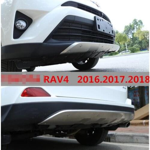Auto BUMPER GUARD For TOYOTA RAV4 2016.2017.2018 High Quality Stainless Steel Front+Rear BUMPER Plate Car Accessories