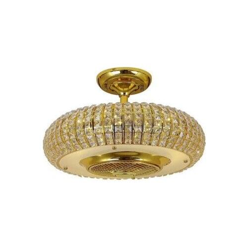 NEW LED silent anion ceiling fan lamp retro new Chinese style invisible fan lamp antique living room dining room bedroom