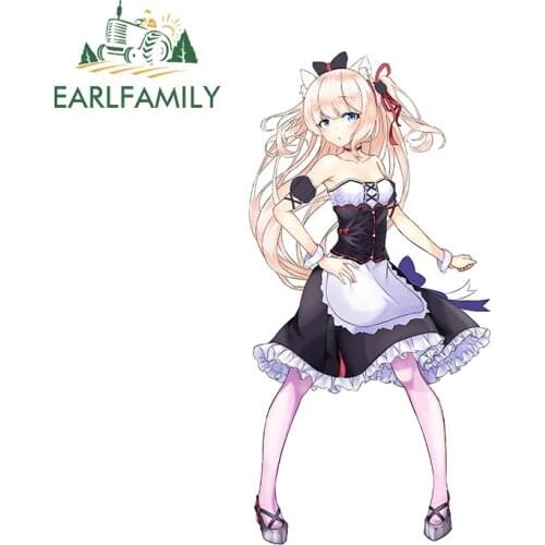 EARLFAMILY 13cm x 7.7cm for Maid Waterproof Decal Scratch-proof Anime DIY Fine Personality Snowboard Camper Vehicle Car Stickers
