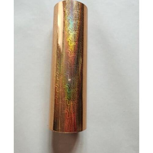 Hot stamping foil holographic foil gold color wave pattern hot press on paper or plastic 21cm x 120m or other size