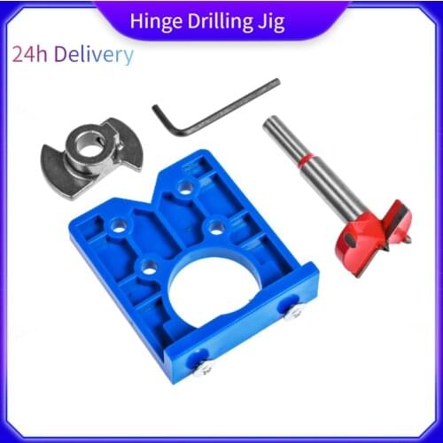 35mm DIY Locator Accurate Woodworking Mounting Hinge Drilling Jig Guide Door Hole Opener Concealed Cabinet Accessories Tool