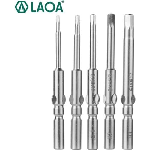 LAOA 5mm Hexagon Screwdriver Bits S2 alloy steel Electric screwdriver Head H1.5/H2/H2.5/H3/H4 Screwdriver Bit Set