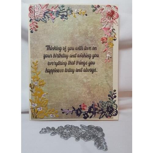 Flower Corner Edge Metal Cutting Dies Silver Stencil For Scrapbooking Paper Cards Crafts New 2019 Decorative Embossing