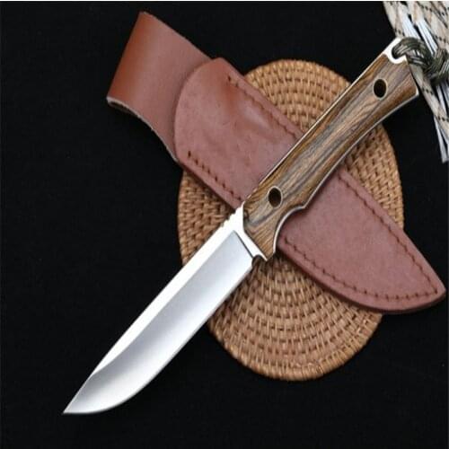 Mexico Yellow Flower Pear Small Straight Knife 8cr18mov Sharp Blade Outdoor Pocket Folding Multifunctional Tool Gift For Men