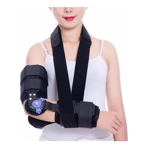 Hinged ROM Elbow Brace, Adjustable Post OP Elbow Brace for Post Op Elbow Fracture Rehabilitation