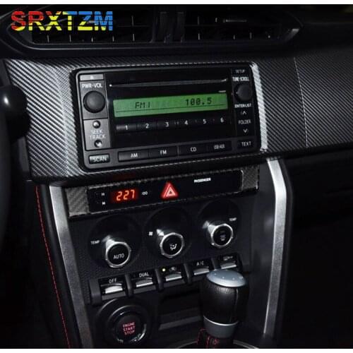 SRXTZM Carbon Fiber Center Control Frame Trim Refit Stickers Car Styling Car Modification For Subaru BRZ Toyota 86 2013-2017