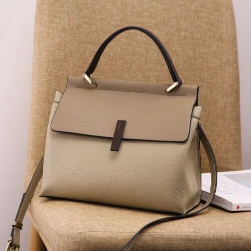 2021 Natural Genuine Leather Bag Ladies Leather Handbag Large Ladies Shoulder Bag Ladies Handbag Handbag Medium