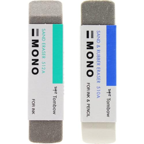 TOMBOW Mono Eraser For Ink/Pencil Sand Eraser Scrub Rubber Double Head Ink Remover School Supplies Erasers ES-512A/ES-510A