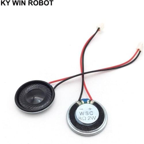 2pcs New Ultra-thin speaker 2 ohms 8 watt 2W 8R speaker Diameter 28MM 2.8CM thickness 5MM with PH2.54 terminal wire length 10CM