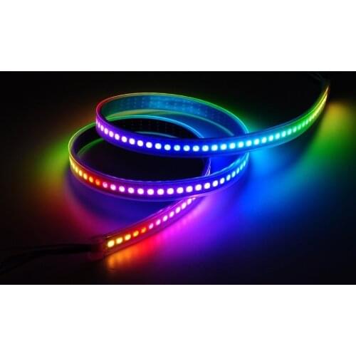 DC5V 1m/2m/3m/4m/5m WS2812B 30/60/144Leds/m Smart Led Strip Black/White PCB WS2812 IC Waterproof Individually Addressable Strips