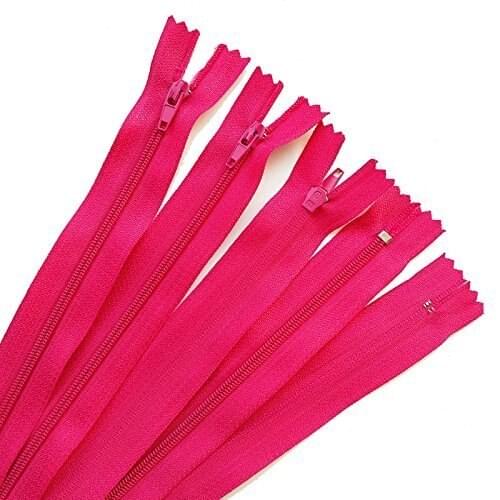 10pcs Fushia color 3# 15/20/25/30/35/40CM Closed Nylon Coil Zippers Tailor Sewing Craft 144