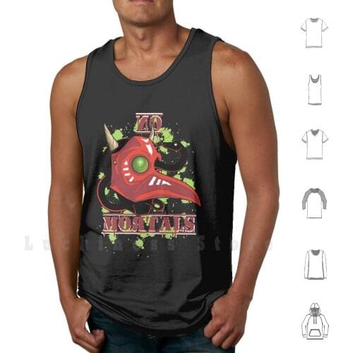 No Mortals tank tops vest 100% Cotton Plague Plague Artist Dark Snake Immortal Tattoo Horns Creepy