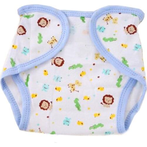 1Pcs Cute Baby Diapers Reusable Nappies Cloth Diaper Washable Infants Children Baby Cotton Training Pants Panties Nappy Changing